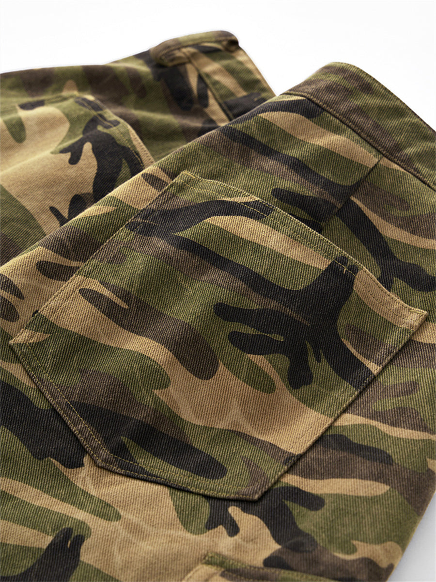 Liber Summer Men's Pocket decoration Camouflage Shorts
