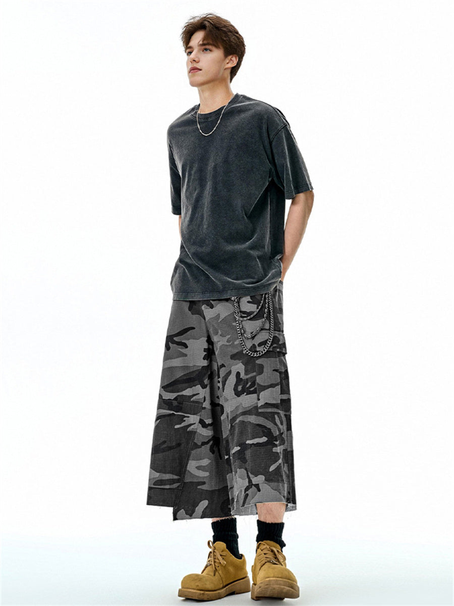 Liber Summer Men's Pocket decoration Camouflage Shorts