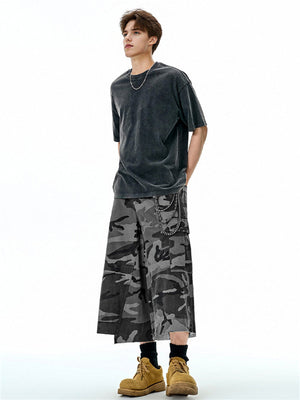 Liber Summer Men's Pocket decoration Camouflage Shorts