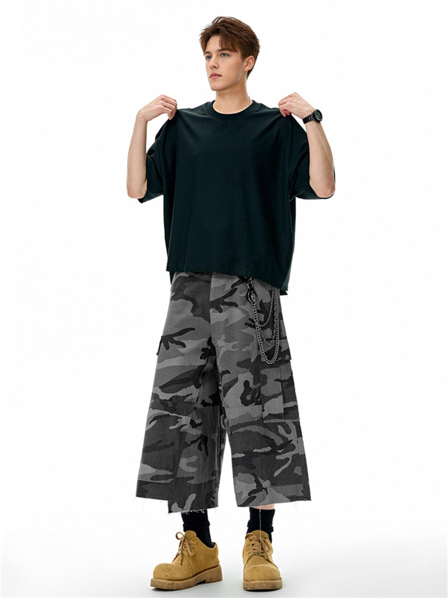 Liber Summer Men's Pocket decoration Camouflage Shorts