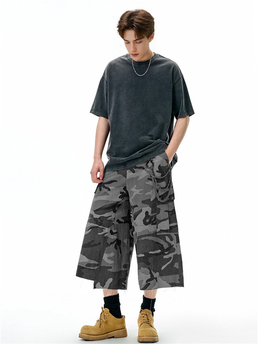 Liber Summer Men's Pocket decoration Camouflage Shorts