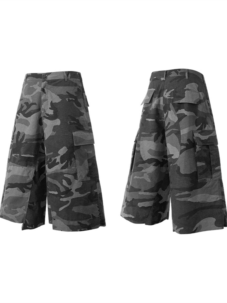 Liber Summer Men's Pocket decoration Camouflage Shorts
