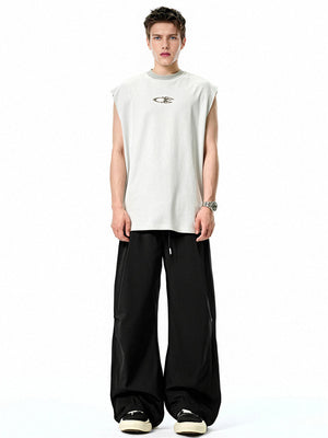 Liber Summer Men's Three-dimensional cutting Solid Color Cargo Trousers