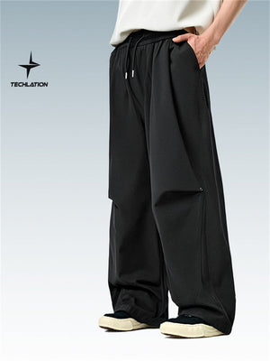 Liber Summer Men's Three-dimensional cutting Solid Color Cargo Trousers