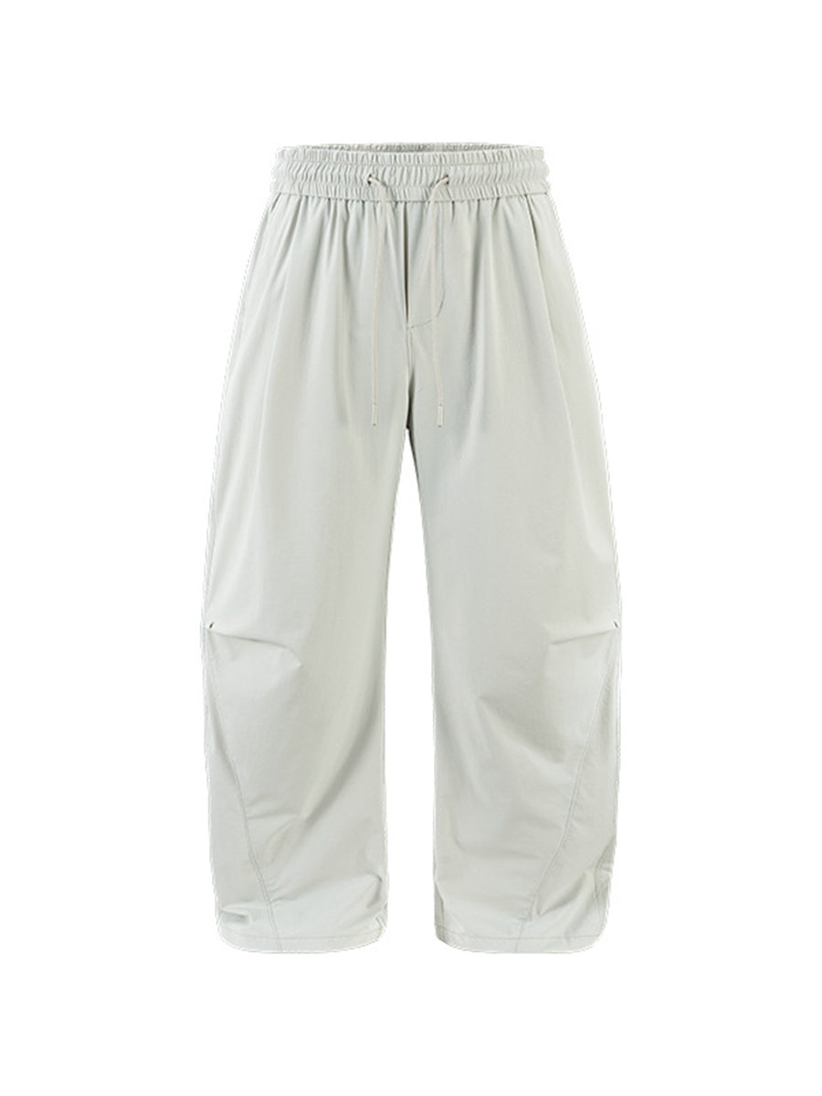 Liber Summer Men's Three-dimensional cutting Solid Color Cargo Trousers