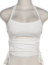 Liber Summer Women's Navel Solid Color Tank tops&Camis