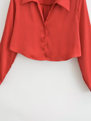 Liber SS Women's Solid Cover Up Shirt