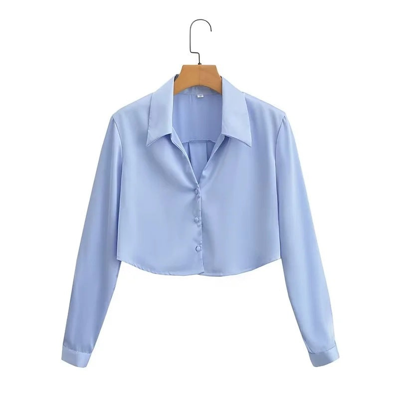 Liber SS Women's Solid Cover Up Shirt