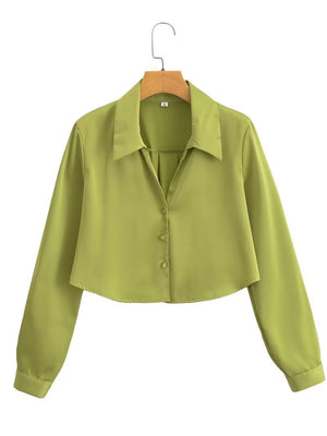 Liber SS Women's Solid Cover Up Shirt