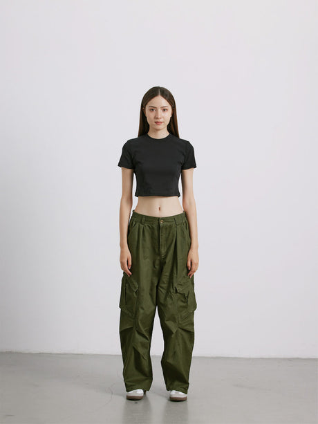 Liber Women's SS 5 Color Solid Topstitching T-shirt