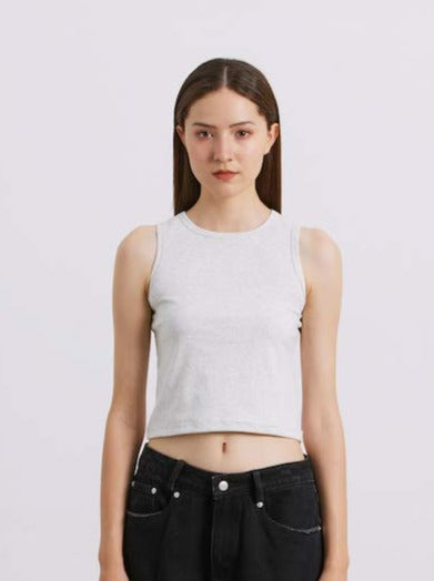 Liber Women's SS 5 Color Solid Topstitching Tank Top