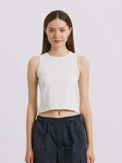 Liber Women's SS 5 Color Solid Topstitching Tank Top