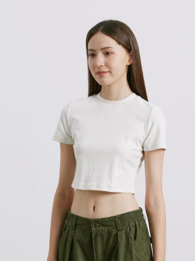 Liber Women's SS 5 Color Solid Topstitching T-shirt