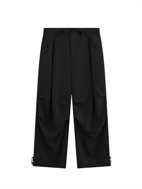 Liber Men's SS Hip Hop Solid Color Wide Leg Pants