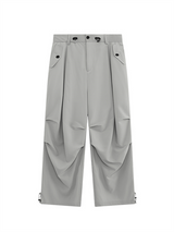 Liber Men's SS Hip Hop Solid Color Wide Leg Pants
