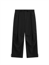 Liber Men's SS Hip Hop Solid Color Wide Leg Pants