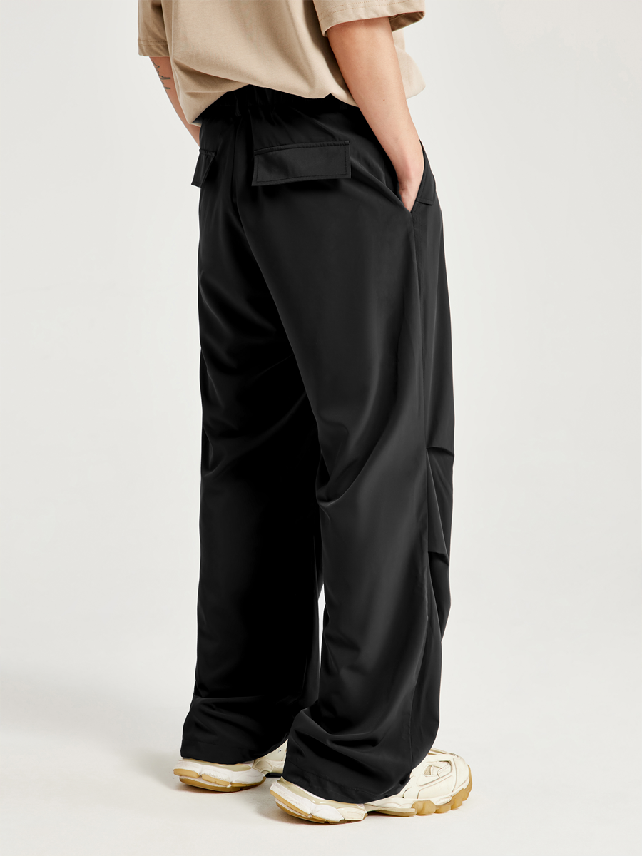 Liber Men's SS Hip Hop Solid Color Wide Leg Pants
