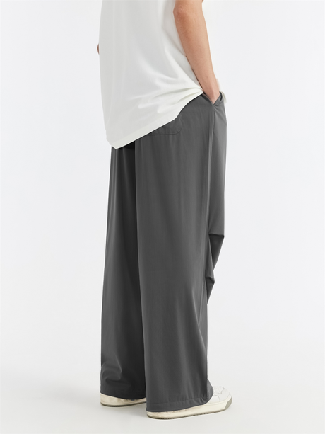 Liber Men's SS Hip Hop Solid Color Wide Leg Pants
