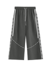 Liber men's SS hip-hop stitching, printed wide-leg trousers