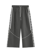 Liber men's SS hip-hop stitching, printed wide-leg trousers