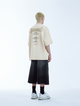 Liber Men's SS Hip-Hop 3D Printed Round Neck Short Sleeve Loose T-Shirt