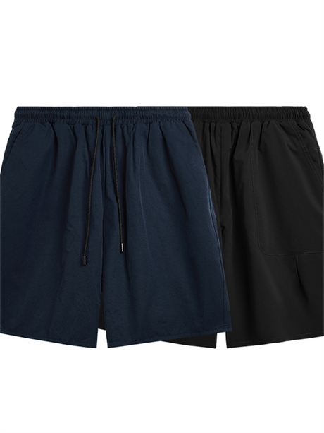Liber Men's SS Hip Hop Solid Color Loose Shorts