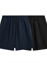 Liber Men's SS Hip Hop Solid Color Loose Shorts
