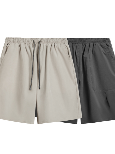 Liber Men's SS Hip Hop Solid Color Loose Shorts
