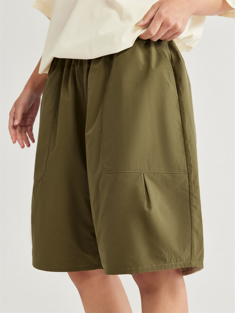 Liber Men's SS Hip Hop Solid Color Loose Shorts