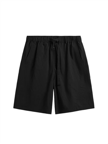 Liber Men's SS Hip Hop Solid Color Loose Shorts