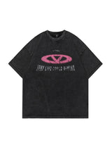 Liber Women's SS Hip-Hop Printed Round Neck Short Sleeve Loose T-Shirt