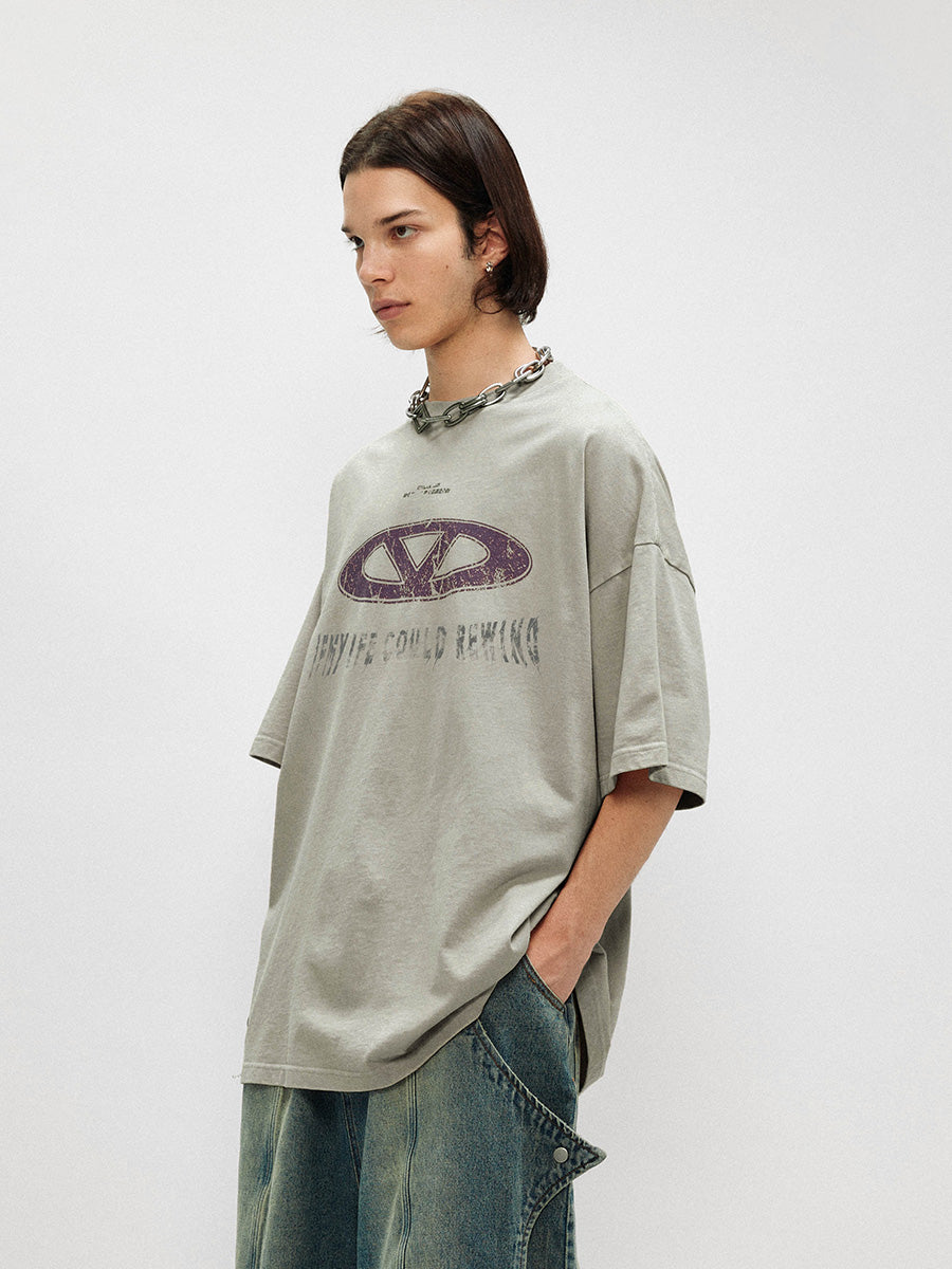 Liber Women's SS Hip-Hop Printed Round Neck Short Sleeve Loose T-Shirt