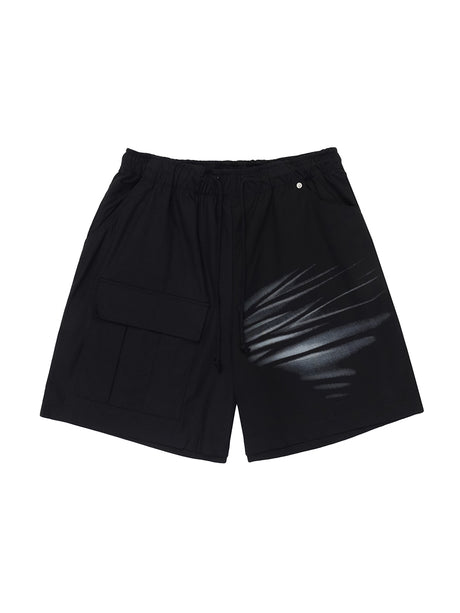 Liber men's SS hip-hop stitching mid-neck loose shorts