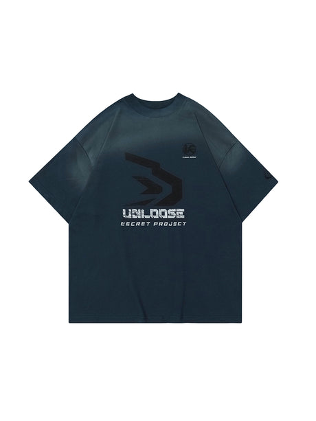 Liber Men's SS Hip-Hop Printed Round Neck Short Sleeve Loose T-Shirt