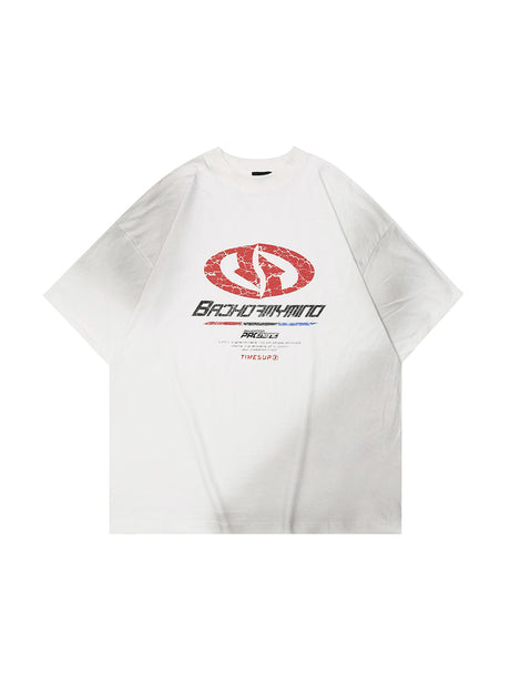 Liber Women's SS Hip-Hop Printed Round Neck Short Sleeve Loose T-Shirt