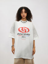 Liber Women's SS Hip-Hop Printed Round Neck Short Sleeve Loose T-Shirt