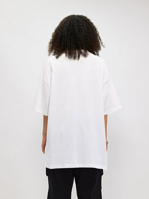 Liber Women's SS Hip-Hop Printed Round Neck Short Sleeve Loose T-Shirt