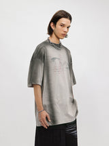 Liber Women's SS Hip-Hop Printed Round Neck Short Sleeve Loose T-Shirt