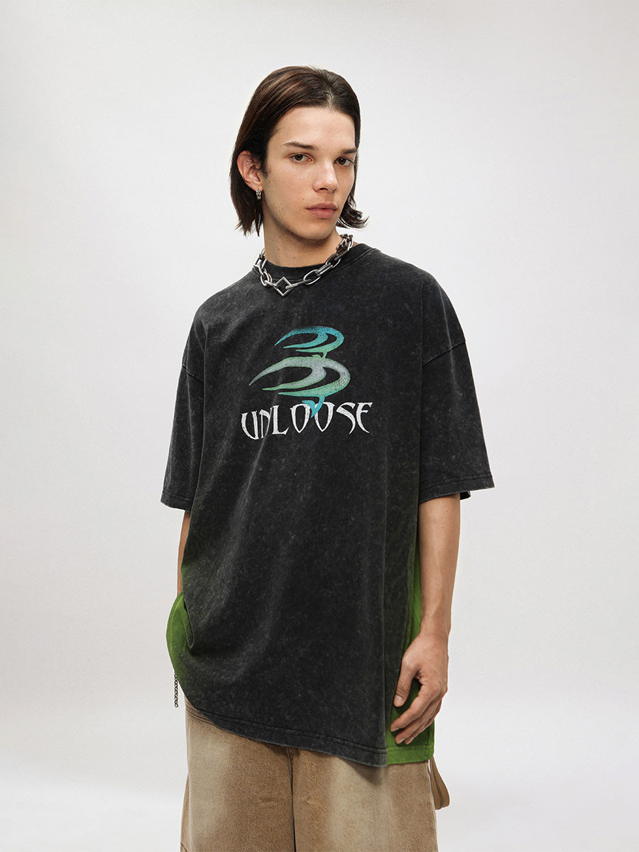 Liber Women's SS Hip-Hop Printed Round Neck Short Sleeve Loose T-Shirt