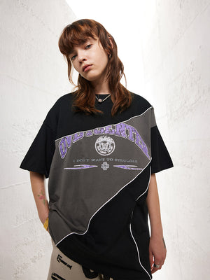 Liber Women's SS Hip-Hop Printed Round Neck Short Sleeve Loose T-Shirt