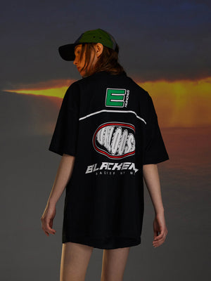 Liber Men's SS Hip-Hop Printed Round Neck Short Sleeve Loose T-Shirt