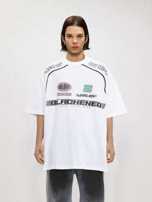 Liber Men's SS Hip-Hop Printed Round Neck Short Sleeve Loose T-Shirt