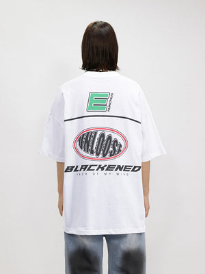 Liber Men's SS Hip-Hop Printed Round Neck Short Sleeve Loose T-Shirt