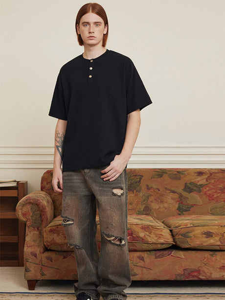 Liber Men's SS Ripped Jeans