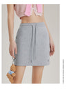 Liber Summer Women's Boudoir Ballet Letter Embroidery Solid Elastic Waist Skirt