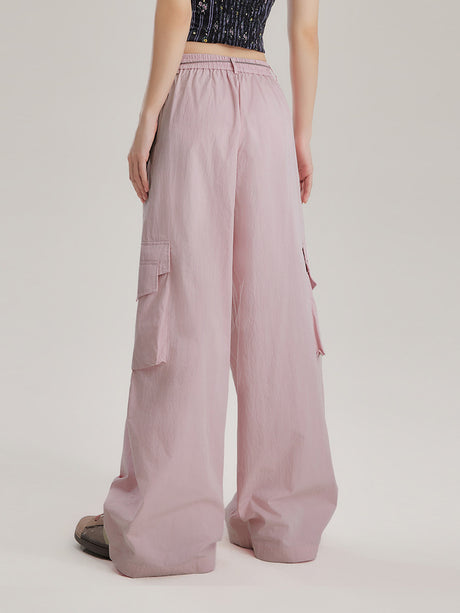 Liber Women's Summer Y2K Solid Cargo Trousers