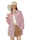 Liber Women's Summer Y2K Plaid Shirt