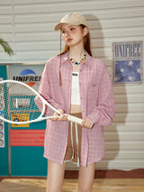 Liber Women's Summer Y2K Plaid Shirt