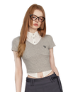 Liber Women's Summer Y2K Solid Layered Top