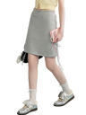 Liber Women's Summer Y2K Solid Straight Skirt